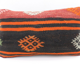 Vintage Kilim kussen 50x30 brown/orange/pink