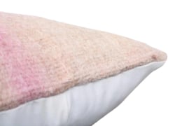 Vintage kelim kussen 45x45 natural soft pink faded