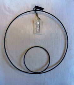 Hanger zwart rond metaal 30 cm