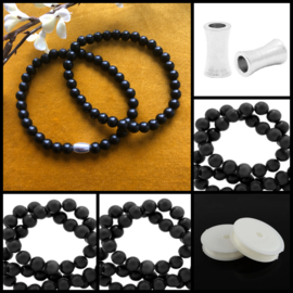 DIY Sieradenpakket Heren armbanden set stone black