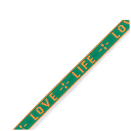 Tekstlint "love life" Neon green-orange 1 meter