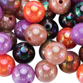 Gekleurde Bollen kralen 16mm mix 10st.