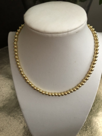 Handgemaakte hals ketting  Exclusieve vergulde goldcolour kralen