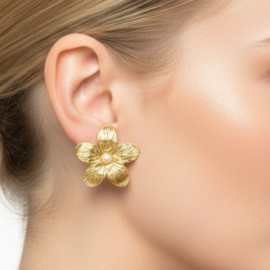Flower oorbellen Stainless steel