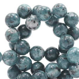 Natuursteen kralen kwarts 6mm Multicolour dark denim blue per 10 st