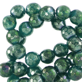 6 mm kralen natuursteen facet Olivine Green 64473 10 st.