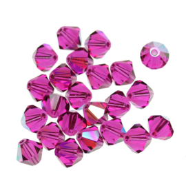 Preciosa Kristal bicone 4 mm - Fuchsia 10 st.