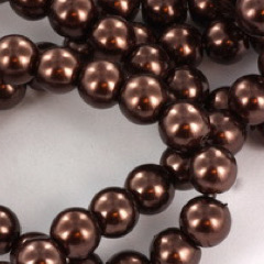 Glasparels bruin 8mm 25 st.