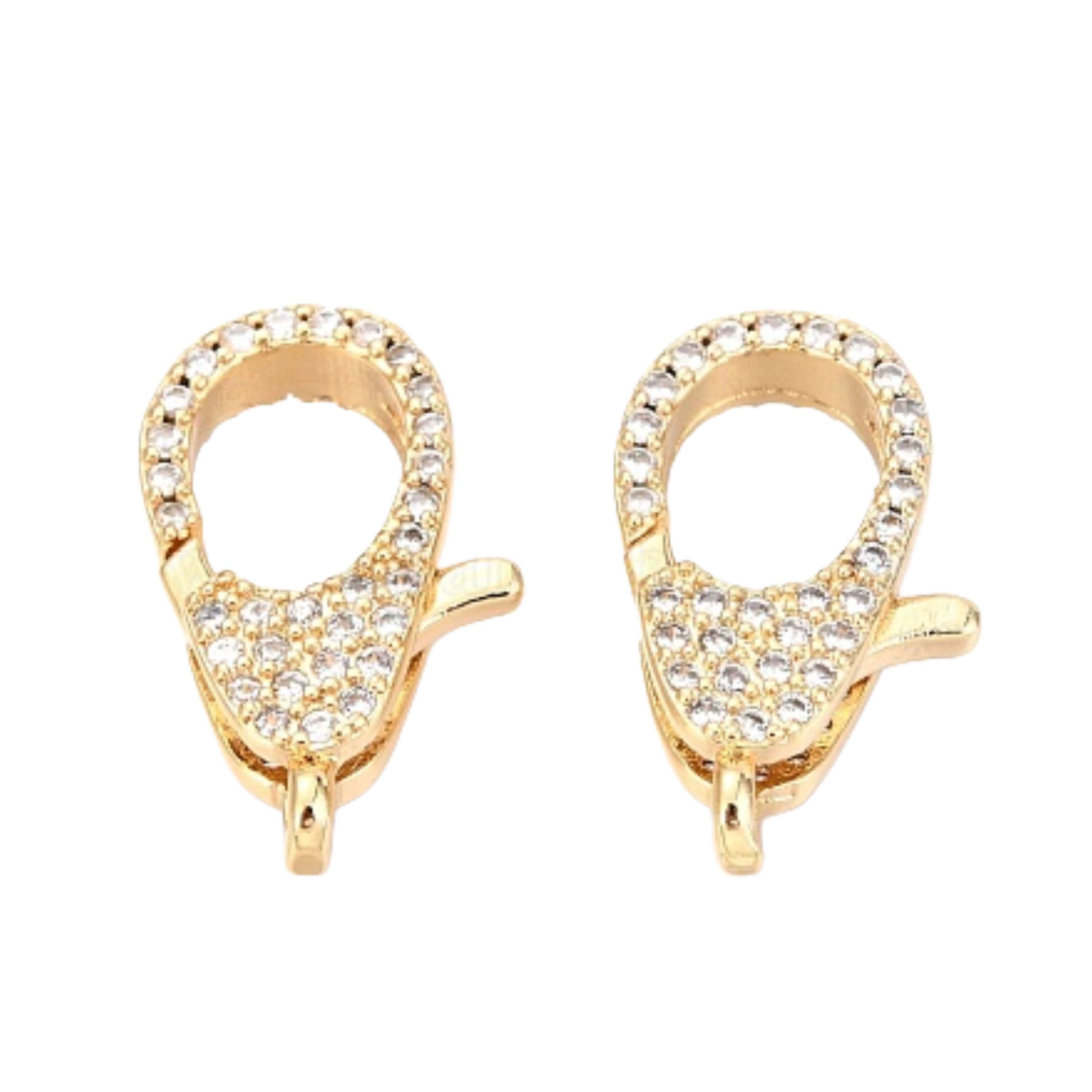 Goldcolour vergulde Zirconia strass slot