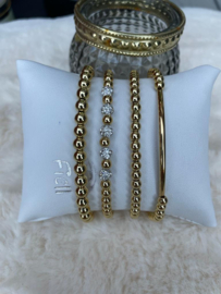 Armbanden set Exclusieve vergulde goldcolour kralen