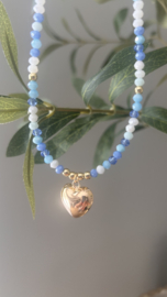 Handgemaakte hals ketting  Exclusieve vergulde goldcolour kralen