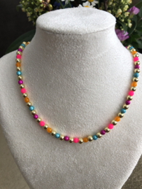 Handgemaakte hals ketting Exclusieve vergulde goldcolour kralen