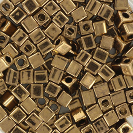 Miyuki cubes 3 mm metallic dark bronze 5 gram