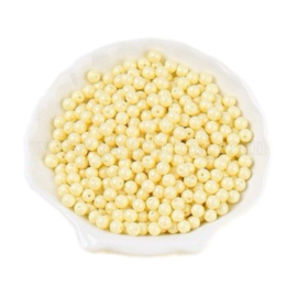 Glaskralen 4/5mm opaque yellow 50 st