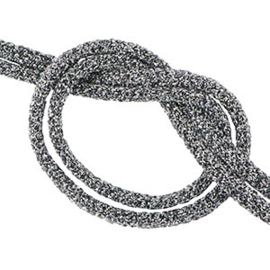 Stitched Ibiza lint glitter Silver 50 cm