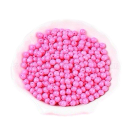 Glaskralen 4/5mm opaque hot pink 50 st