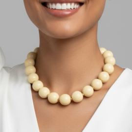 Ketting yellow DQ kralen 14mm