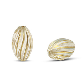 Boho kralen ovaal gold 10 st.