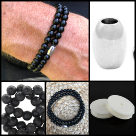 DIY Sieradenpakket Heren armbanden set stone black