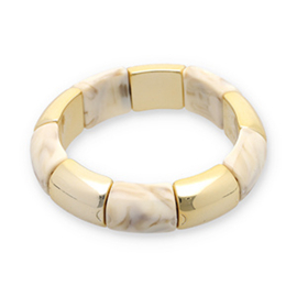 Armband white-beige gold