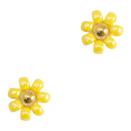 Miyuki bloemen kralen 8mm Yellow-gold