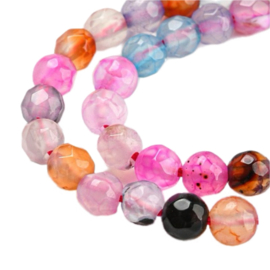 Streng natuursteen kralen multicolour agaat 4mm