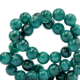 6 mm kralen natuursteen jade Ultramarine green 70403 per 10 st.