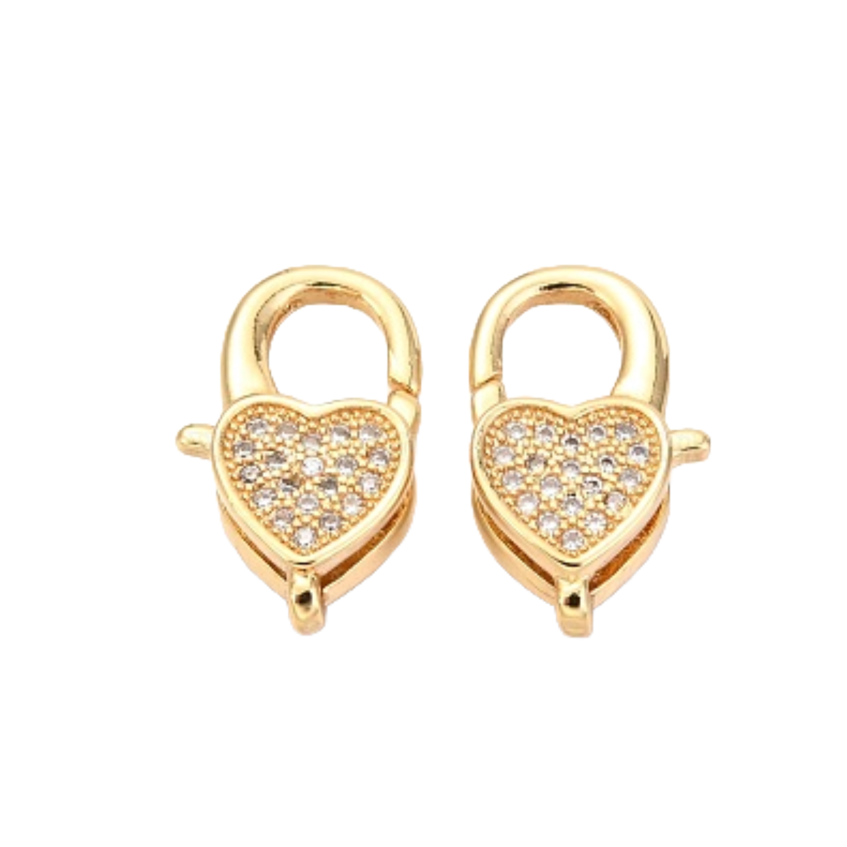 Goldcolour vergulde Zirconia strass slot
