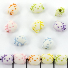 Hello Kitty mix  kraal 10 mm 10 st.