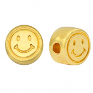 DQ smiley kraal 7mm Goud (nikkelvrij)