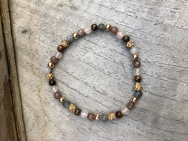 DIY Sieradenpakket Natuursteen Goldcoloured