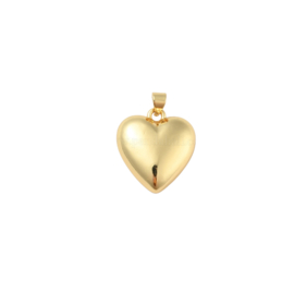 Hart Goldplated bedel per stuk