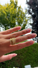 Zirconia vergulde ring