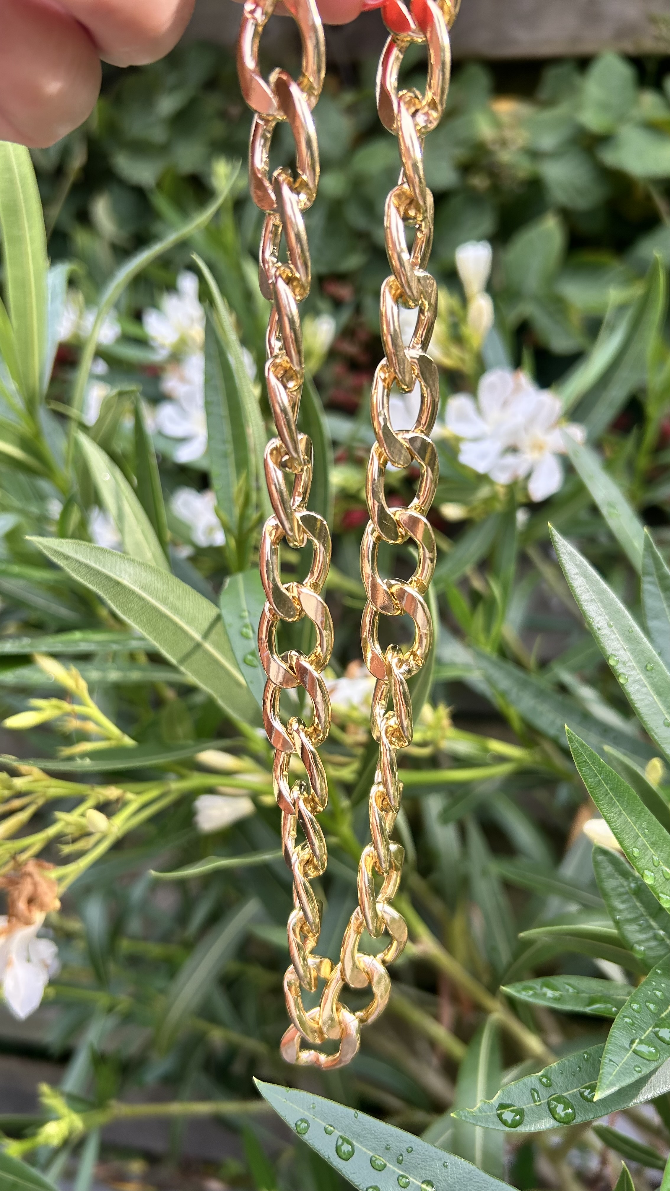 Grove plat goldcolour schakelketting