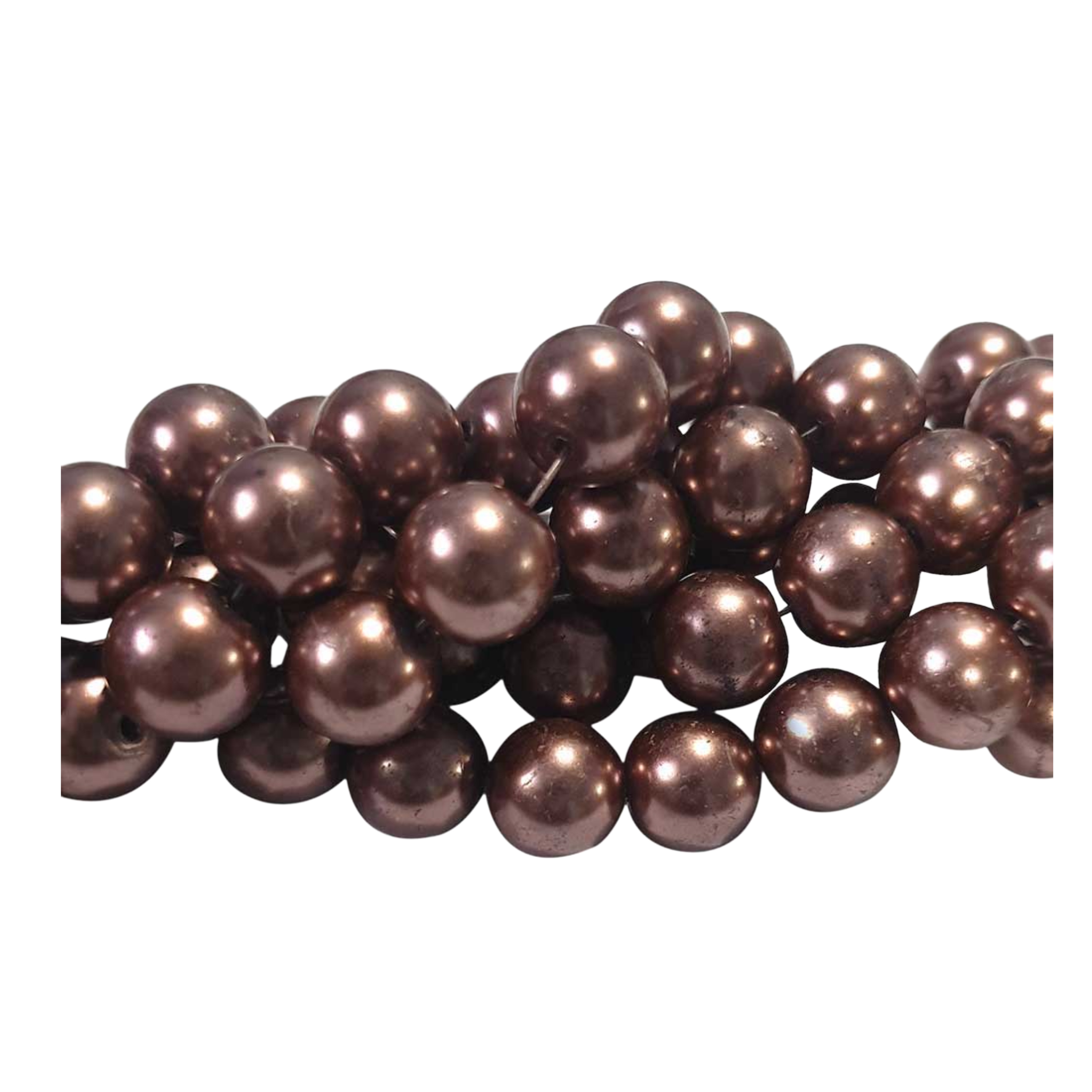 Glasparels bruin 8mm 25 st.
