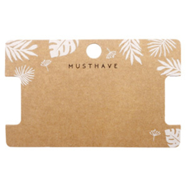 Kaartjes voor sieraden 'musthave' Leaves Brown