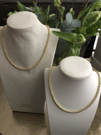 Handgemaakte hals ketting 40 cm 18k Exclusieve gouden kralen