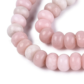 Streng Natuusteen pink rondellen 6 x 4mm