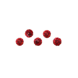 Strass glitter kraal 4 mm red