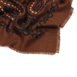 Paisley sjaal coffee brown