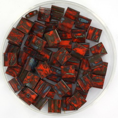 Miyuki tila 5x5 mm - opaque picasso orange 4520