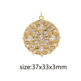 Vergulde Zirconia hanger