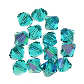 Preciosa Kristal bicone 4 mm - blue zircon 10 st.