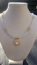 Handgemaakte hals ketting  Exclusieve vergulde goldcolour kralen