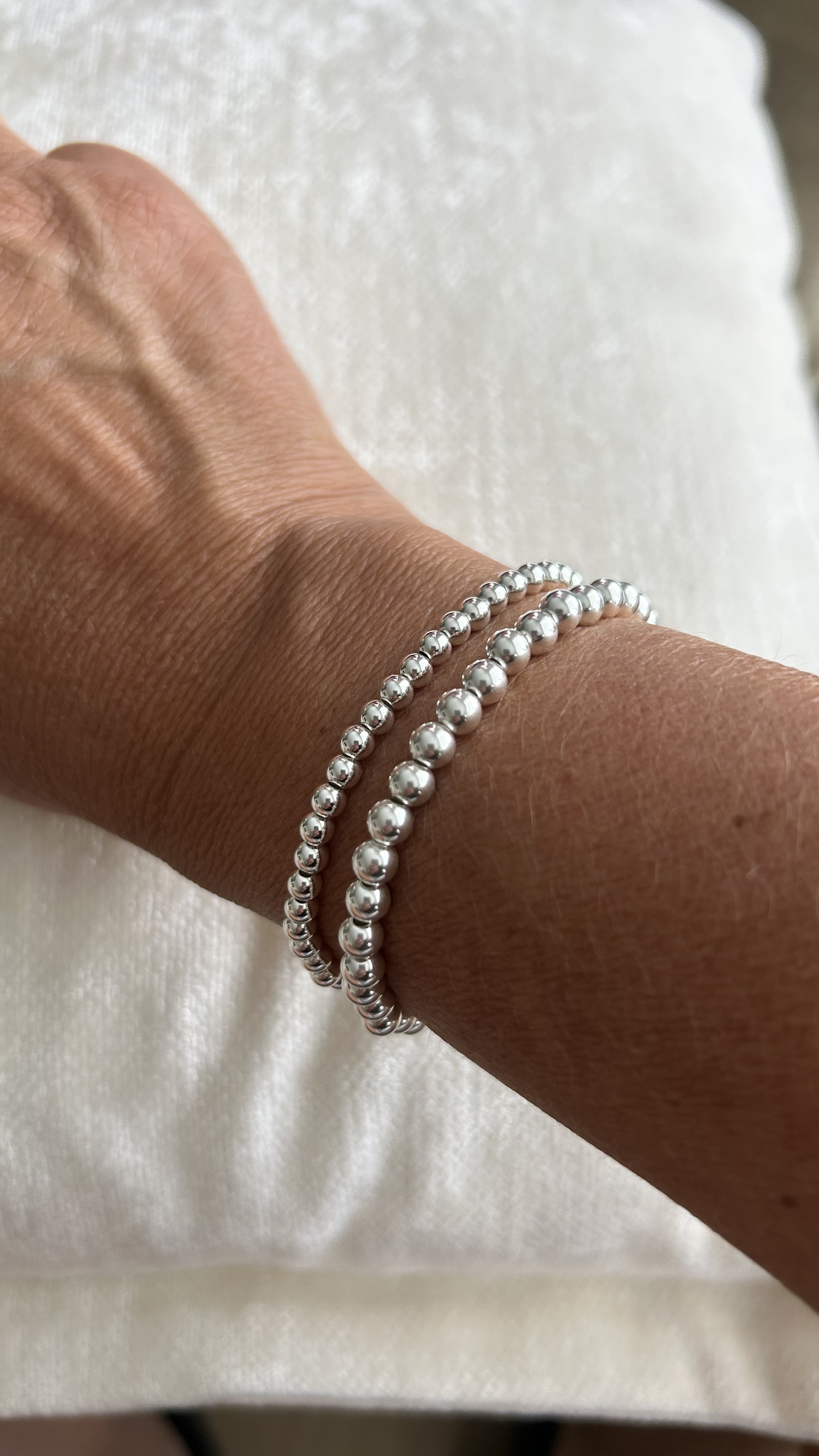 925 Sterling set  zilver armbanden 4mm en 5mm