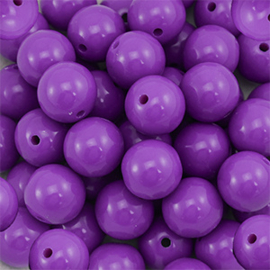 Acryl kralen 14mm opaque purple 10 st.