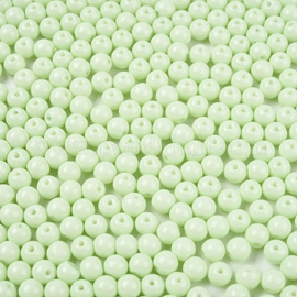 Glaskralen 4/5mm opaque mint 50 st