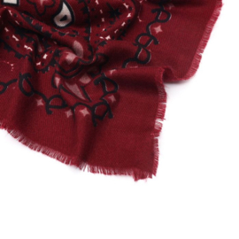 Paisley sjaal bordeaux rood