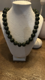 Acryl kralen gemstone Olive green 16mm  per st.
