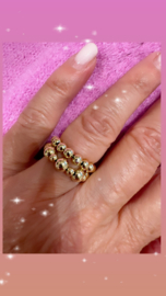 Goldfilled Ringen set  4mm en 3/5mm